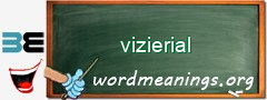 WordMeaning blackboard for vizierial